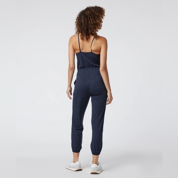 NWT Vuori Lux Jumpsuit Midnight Heather Blue size Large - Picture 3 of 5
